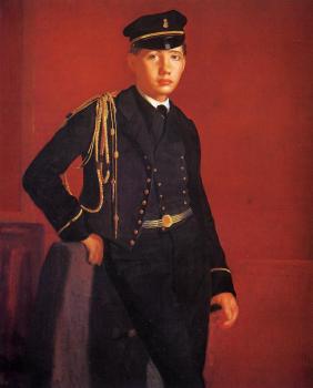 埃德加 德加 穿著軍校學員制服的阿喀琉爾·德加斯